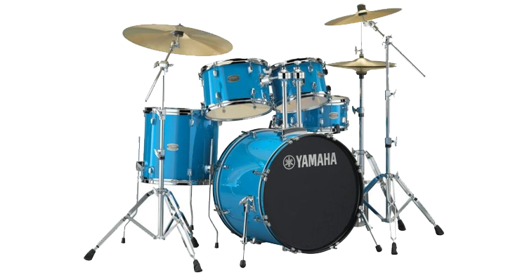 Yamaha Rydeen Sky Blue 20 Shell Pack Hardware and Cymbals
