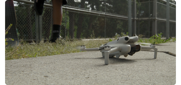 DJI Mini 4 Pro completing RTH operation