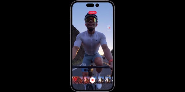 iphone showing DJI Osmo 360 recording