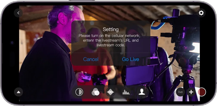 accsoon cineview he app interface