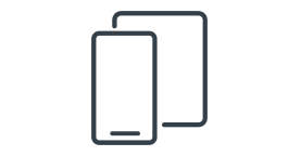 Apple iPad and iPhone outline icons