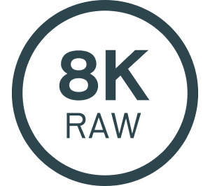 8K Raw text in circle
