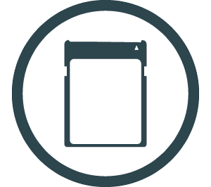 CFexpres 2.0 type A memory card icon in circle