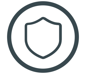 Line drawing kite shield icon in circle