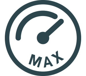 Speedometer icon in circle
