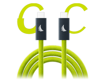 Angelbird Solid Flex Cable USB-C to C 3.2 Gen2x2 Lime 4.5m/14.8ft cable
