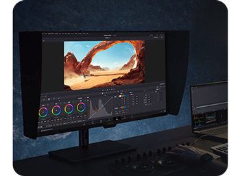 ProArt monitor used for Video Colour Grading Video Editing in professional Studio