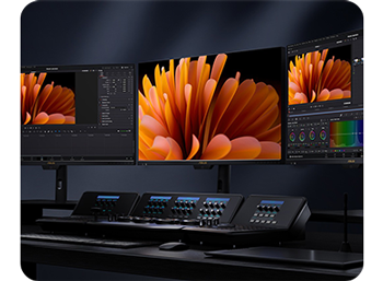ProArt monitor used for Video Colour Grading with DaVinci Resolve Advanced Panel