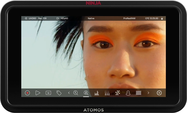 ninja tx with a close up of a woman on the monitor