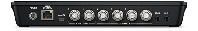 rear view of the atem sdi pro iso
