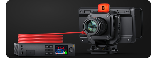 Blackmagic Studio Converter connected to the blackmagic studio camera 4k pro g2