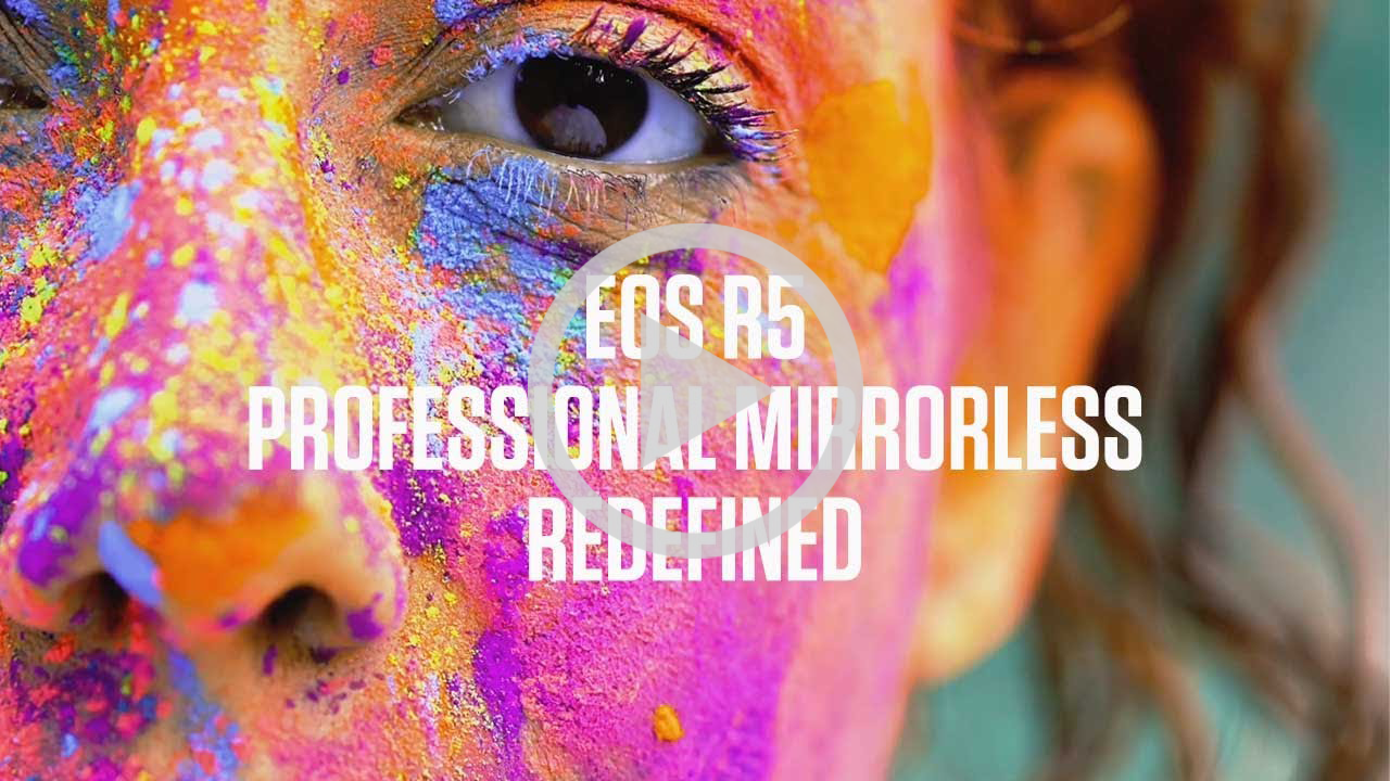 video thumbnail introducing the canon r5 camera and key features