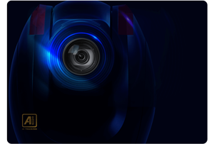 illustration of Datavideo PTZ camera on black background