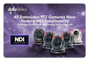 datavideo ndi ptz camera range on a purple background
