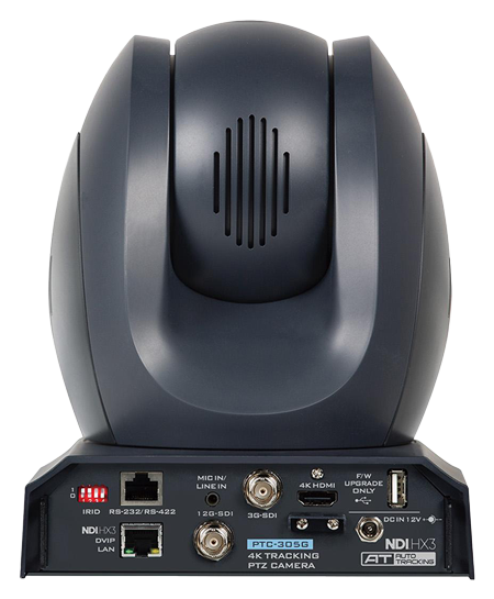 rear view of the 4k camera ptz