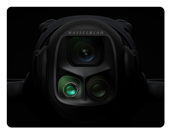 close up of the dji mavic 4 pro medium tele camera lens