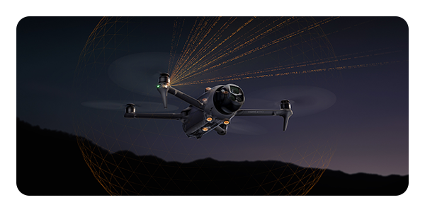 DJI Mavic 4 Pro drone with tracking markers
