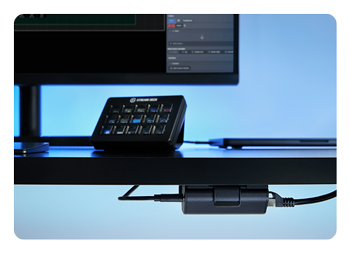 Network Dock mounted underneath a desk