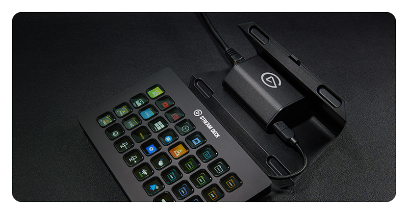 Network Dock connected at the top of the stream deck