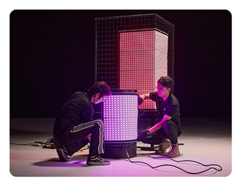 godox led mat being applied on set