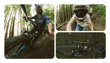 different sample images taken using the bike mount