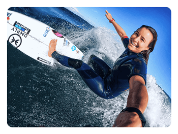 surfing using a GoPro camera