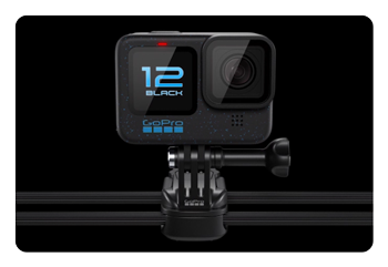 camera mounted using the GoPro Flexible Grip Mount