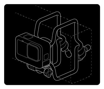 diagram of the GoPro Flexible Grip Mount
