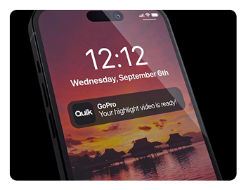 gopro quik app notifiction on a iphone