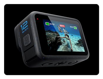 angled rear view of the GoPro HERO12 Black