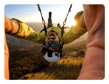 someone sky diving taken with the GoPro HERO12 Black