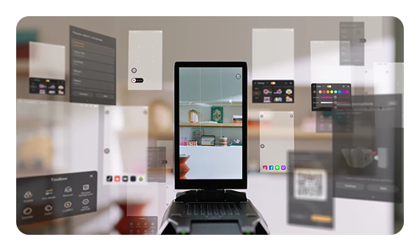streaming camera os example circling round the view finder