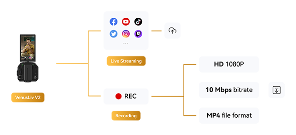 breakdown of the streaming camera streaming and recording workflow