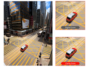 comparison image of car in yellow box cross street section