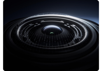 Close up of insta360 X5 Camera lens