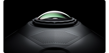 Close up image of Insta360 X5 microphone holes