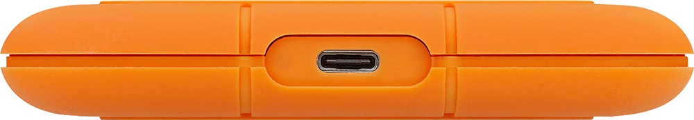 close up of the lacie rugged ssd usb port
