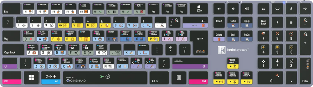 LogicKeyboard Cinema 4D TITAN Wireless Backlit Keyboard
