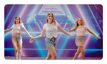 example image of 3 dancers taken from the OBSBOT Tail 2 PTZR 4K camera