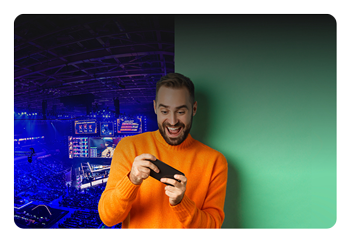 someone in front of a greenscreen in a multi-cam live streaming studio