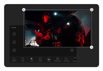 video cropping interface on the obsbot talent