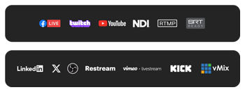 live streaming platform logos