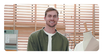 sample image of a man taken from body tracking footage using the OBSBOT Tiny 2 Lite 4K webcam