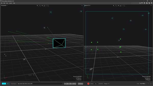 OptiTrack Motive Software Window showing Bumped Camera Corrections in tracking window