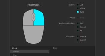 Software customisable mouse presets