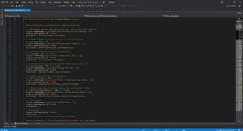 Visual studio code scripting window