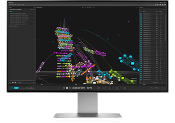 Computer monitor with OptiTrack motive tracking window