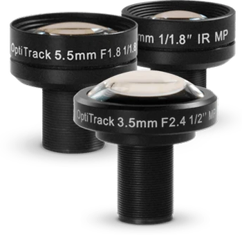 optitrack primex 13 motion capture camera lenses