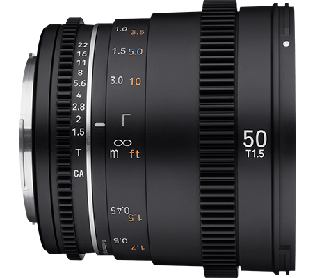 Samyang VDSLR MK2 50mm T1.5 Prime Cine Lens Canon EF Mount