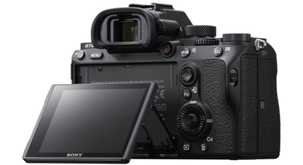 Sony A7 III rear angle view with screen extended